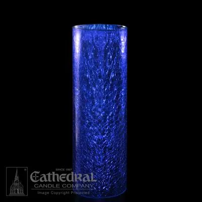 14 Day Crackle Cylinder Sanctuary Light Globe - Blue