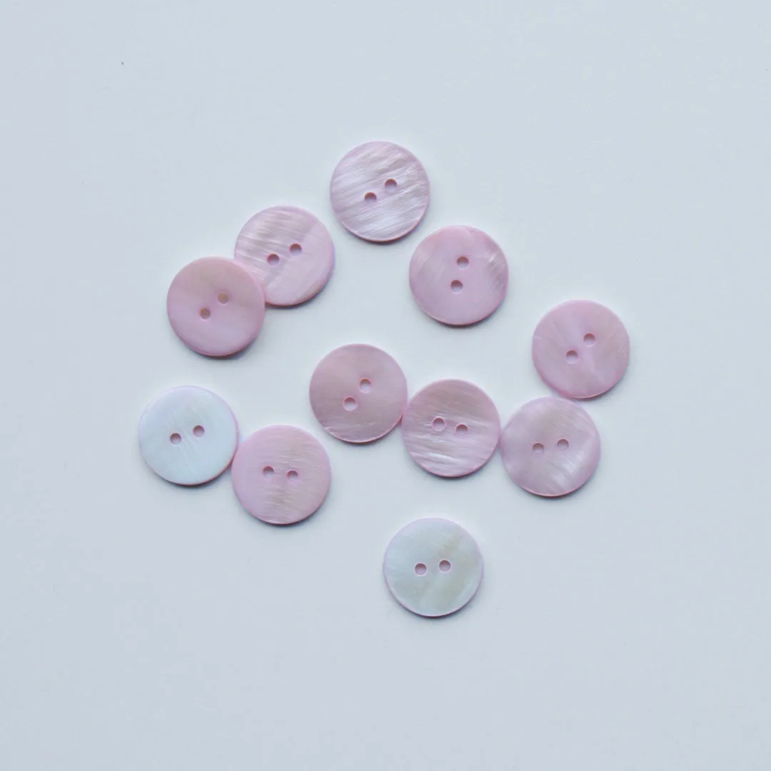 2-Hole Shell Buttons - 20mm - Assorted Colours