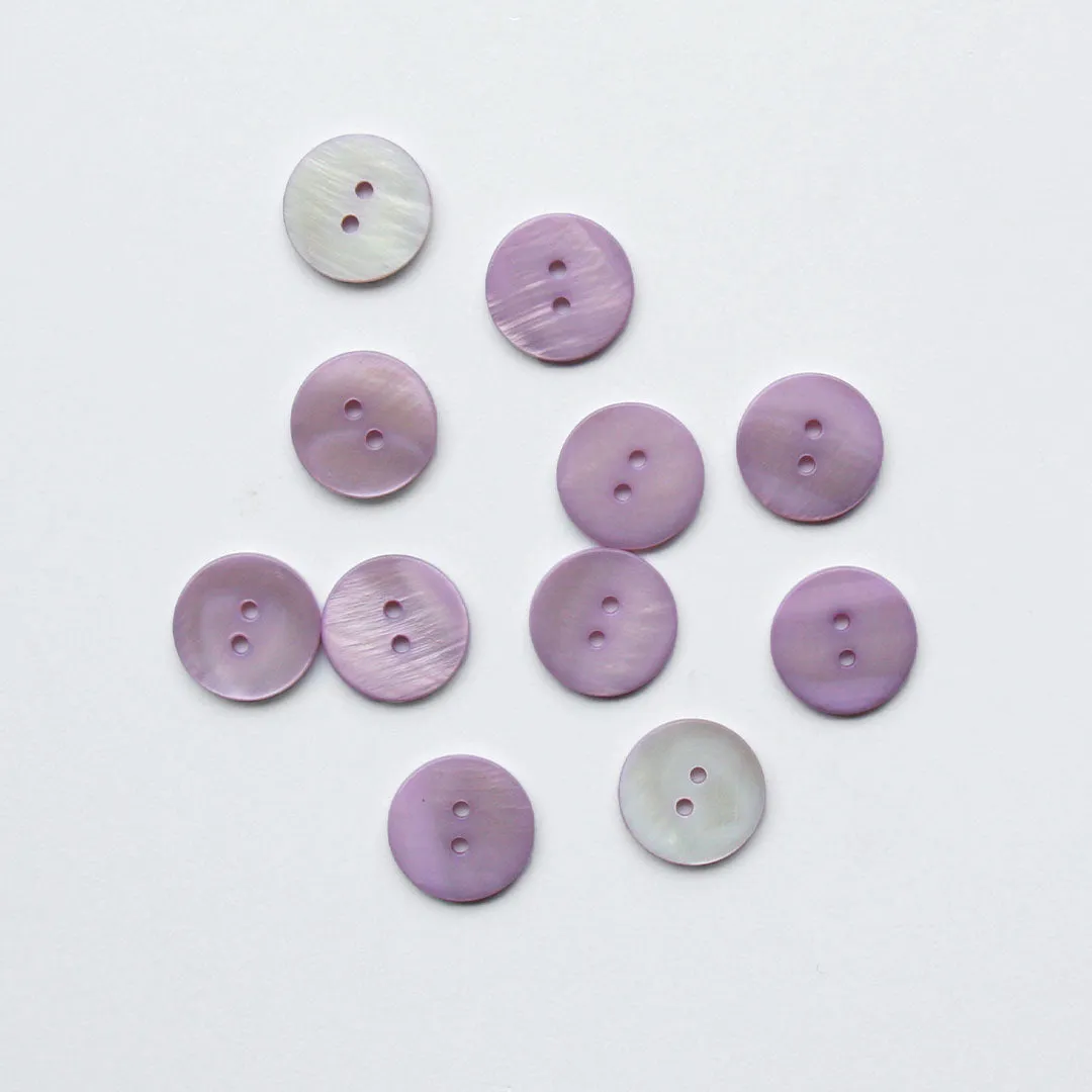 2-Hole Shell Buttons - 20mm - Assorted Colours