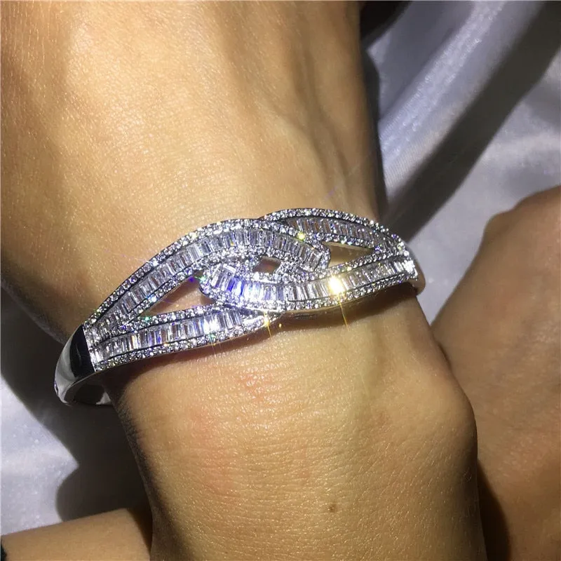 27 Styles Handmade bangle White Gold Filled Party bracelets Bangles