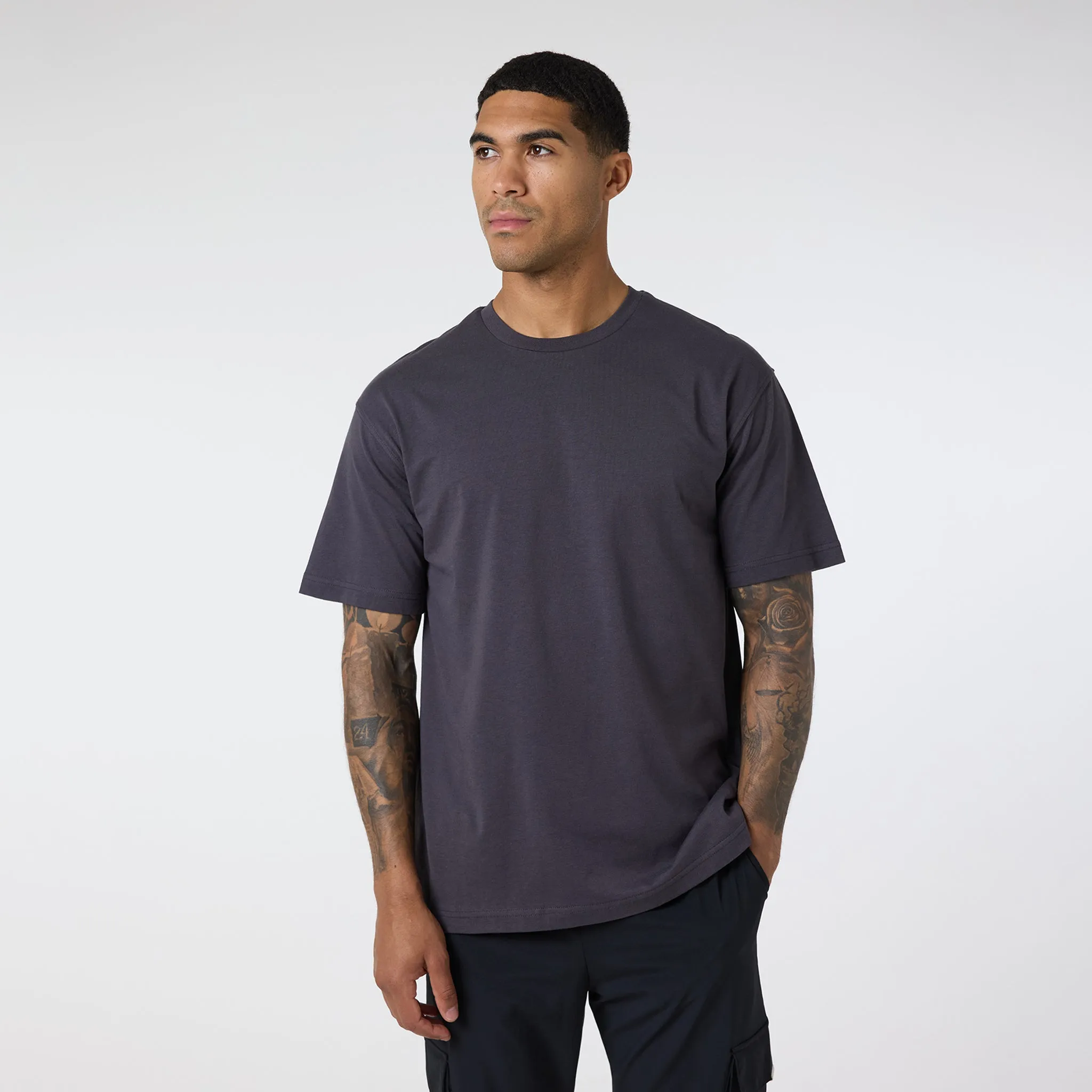 3-Pack Relaxed Fit T-Shirts | Dark Grey/Stone/White