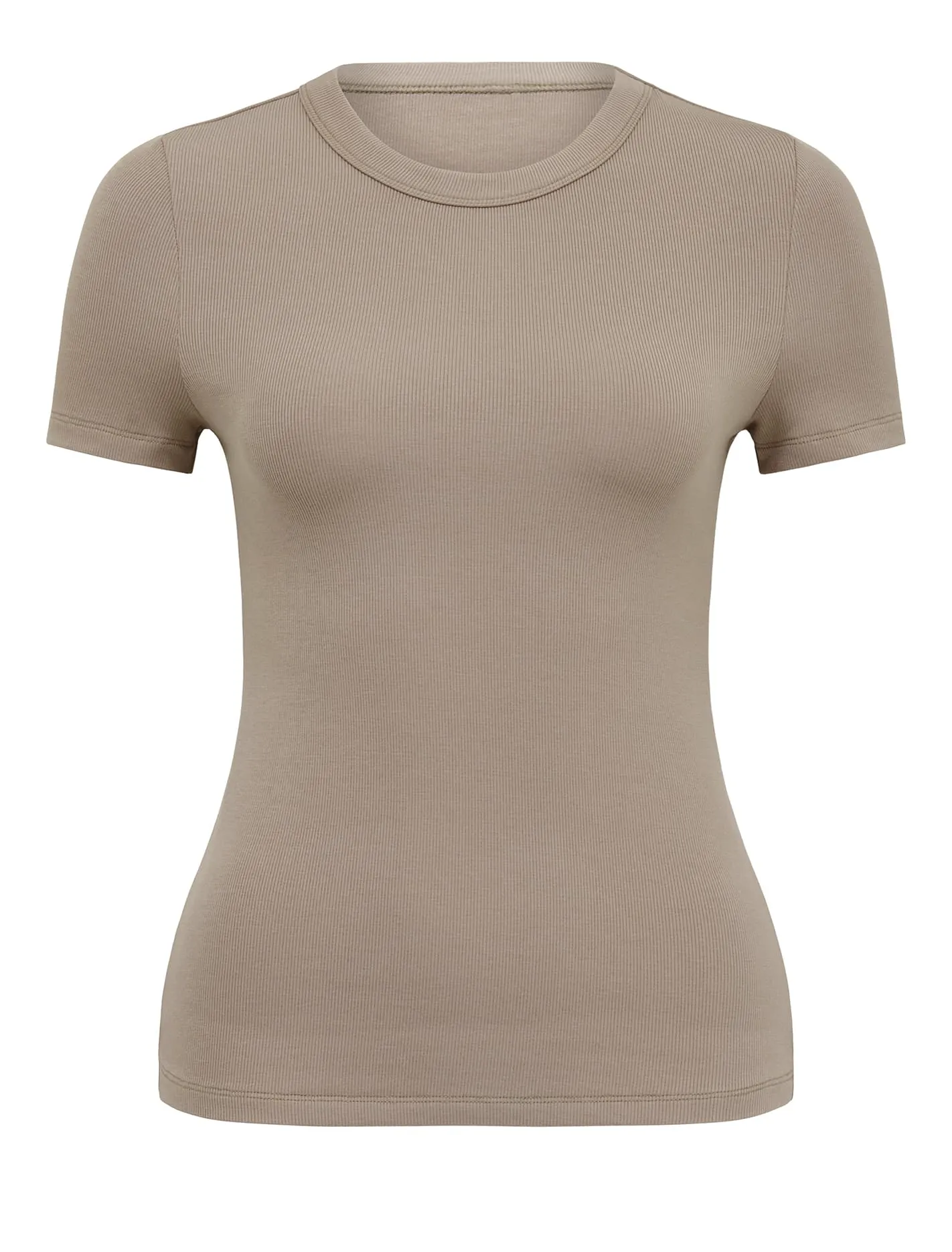 Abigail Wide Rib Neck T-Shirt