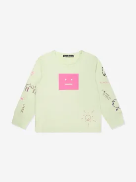 Acne Studios Kids Mini Nash Scribble T-Shirt in Green