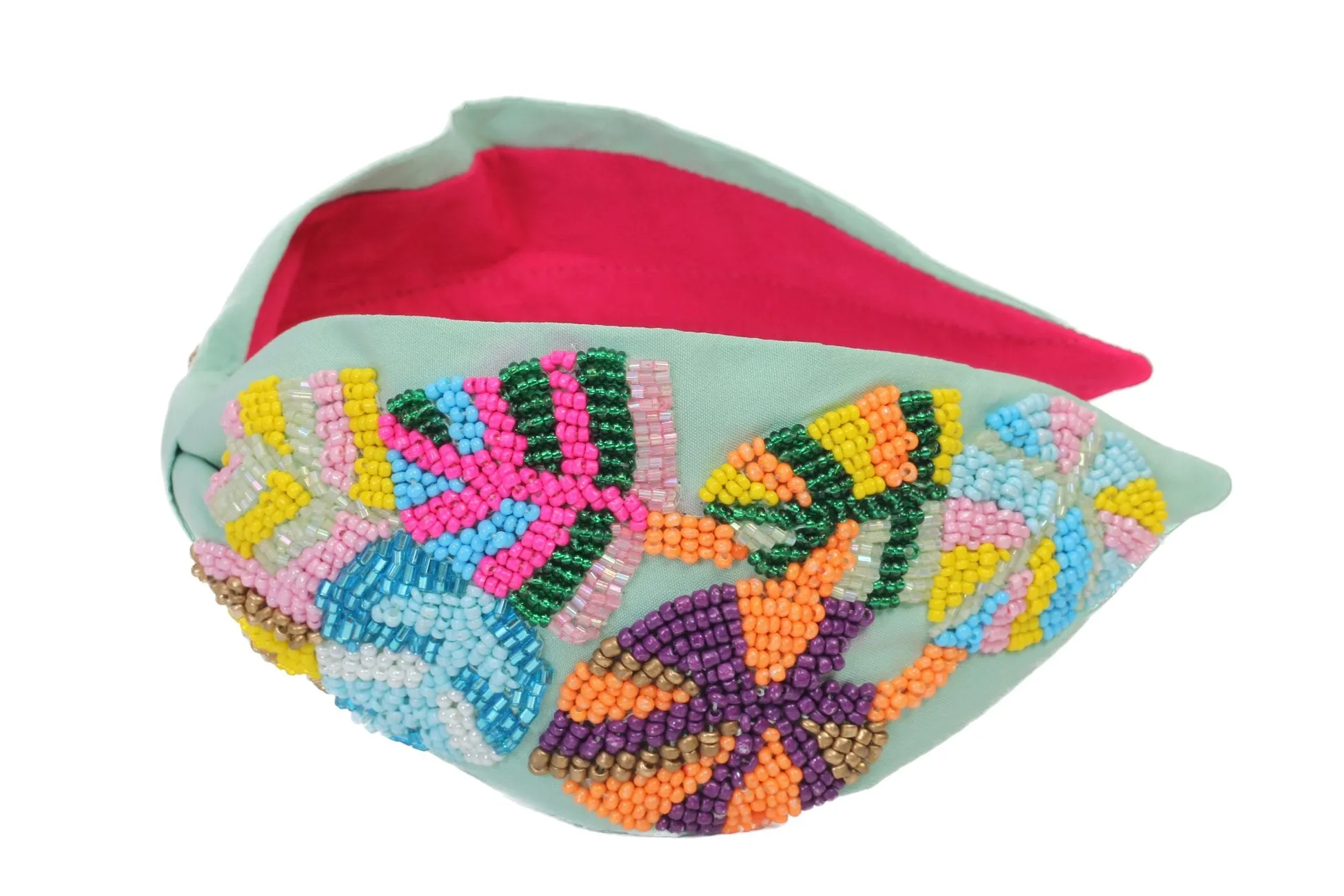 Agata Multicolor Bead Embroidered Women Headband