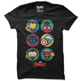 Avengers Lineup Chibi-Style T-Shirt