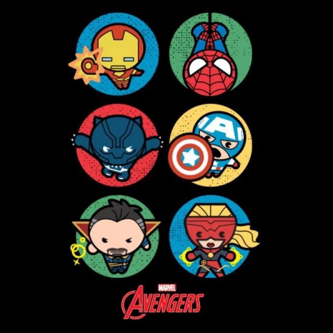 Avengers Lineup Chibi-Style T-Shirt