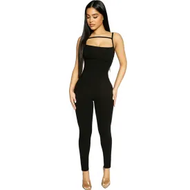 Basic Knitted Cut Out Jumpsuit