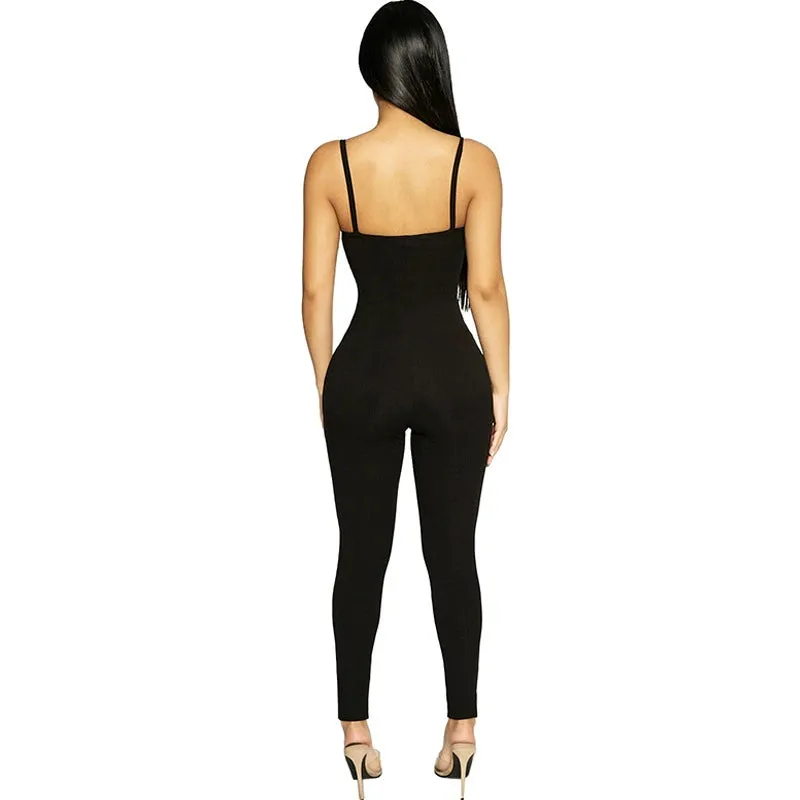 Basic Knitted Cut Out Jumpsuit