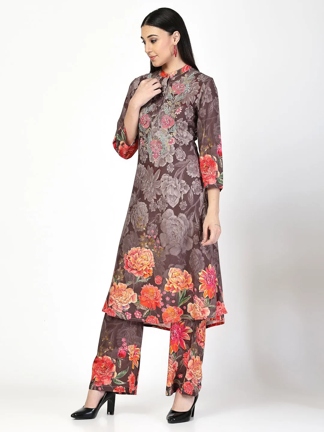 Big Floral Printed Kurta Set