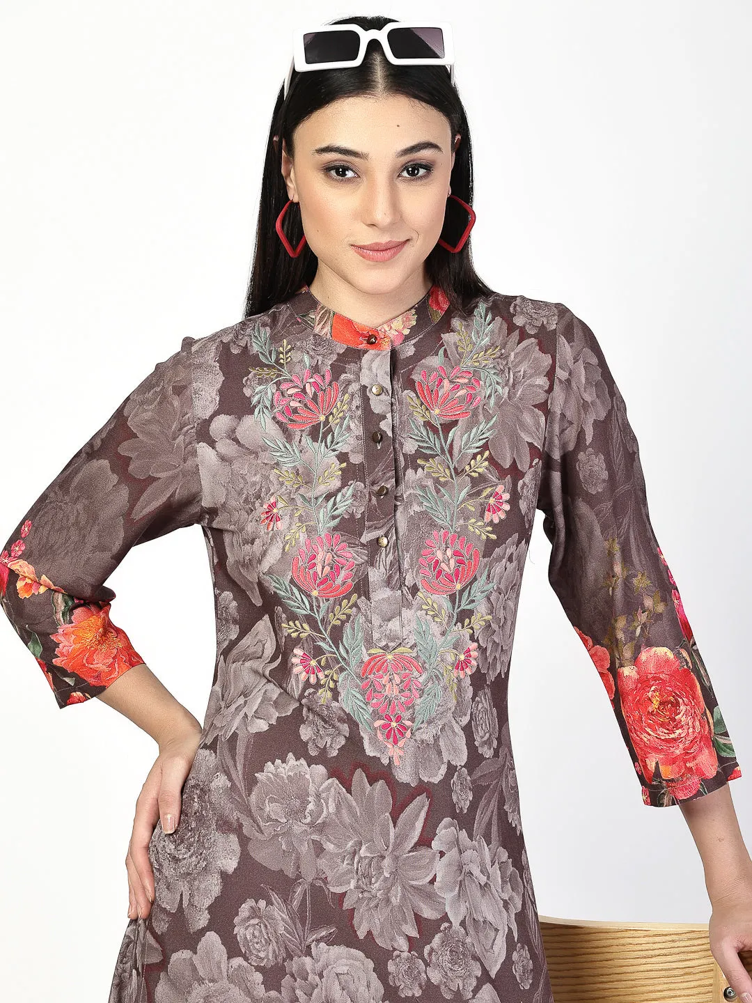 Big Floral Printed Kurta Set