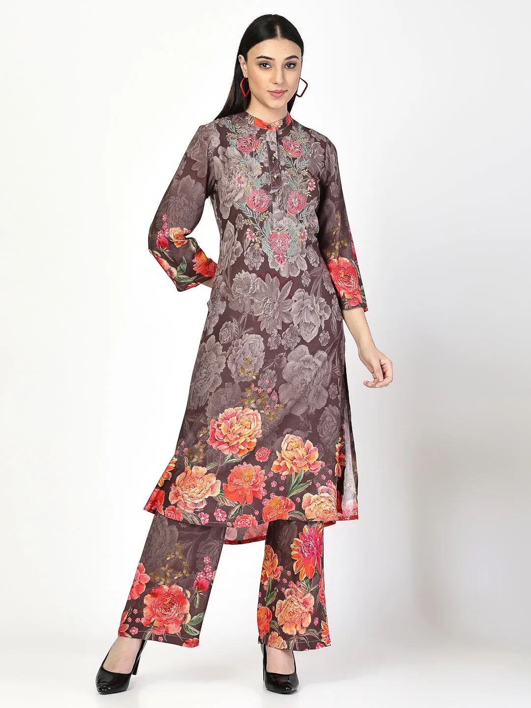 Big Floral Printed Kurta Set