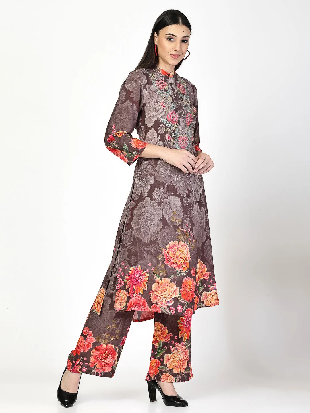 Big Floral Printed Kurta Set