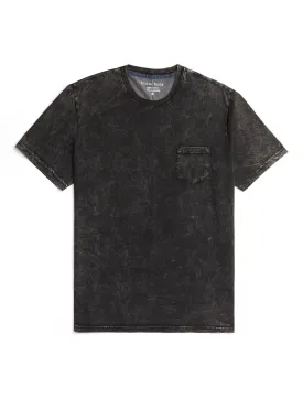 Black Acid Wash Crewneck Tee