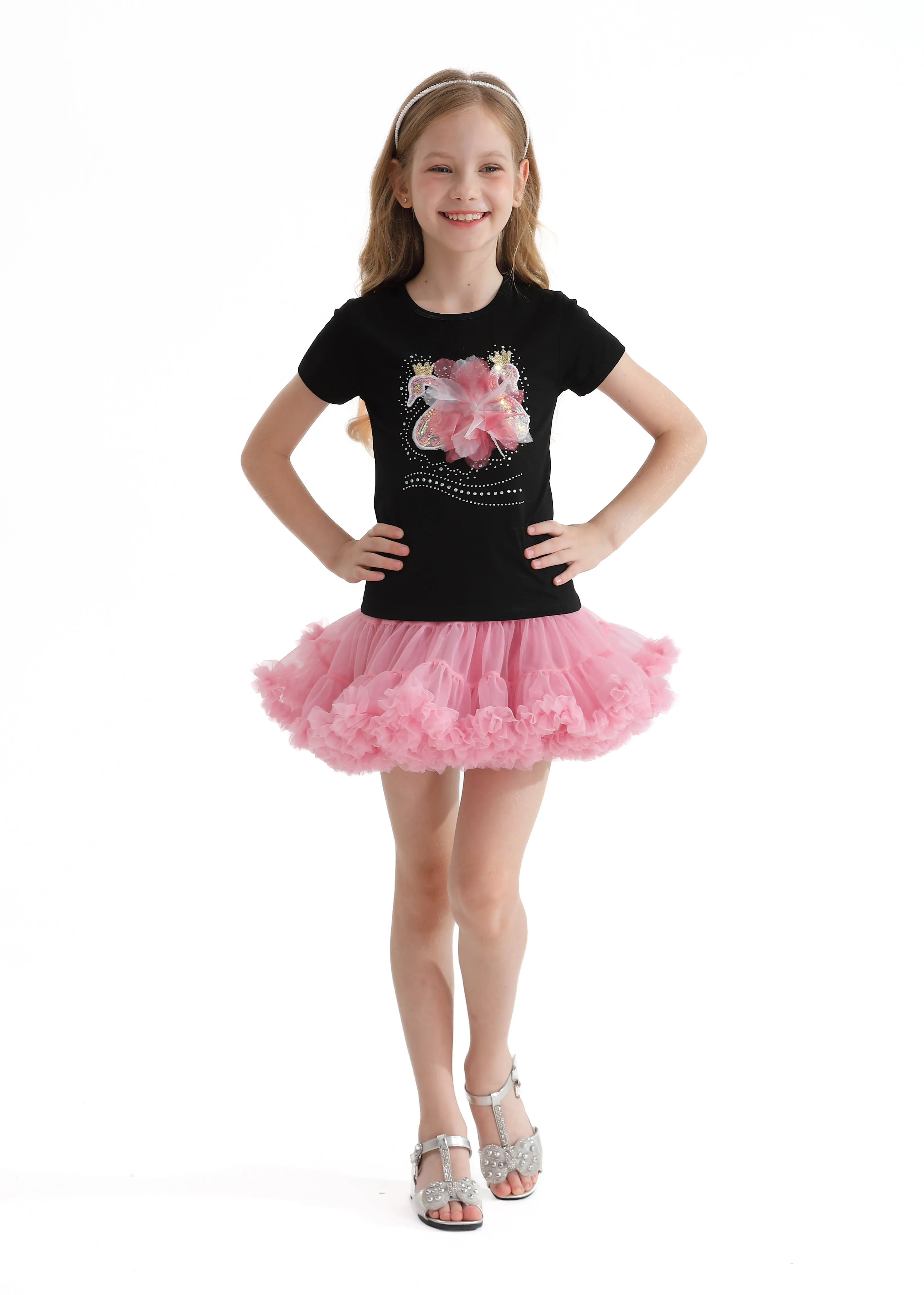 Black Swan Applique T-Shirt