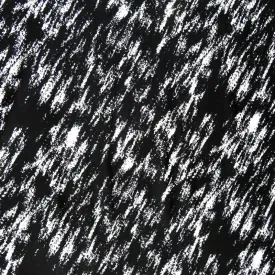 Black/White Diagonal Abstract Nylon Spandex Swimsuit Fabric - 33" Remnant