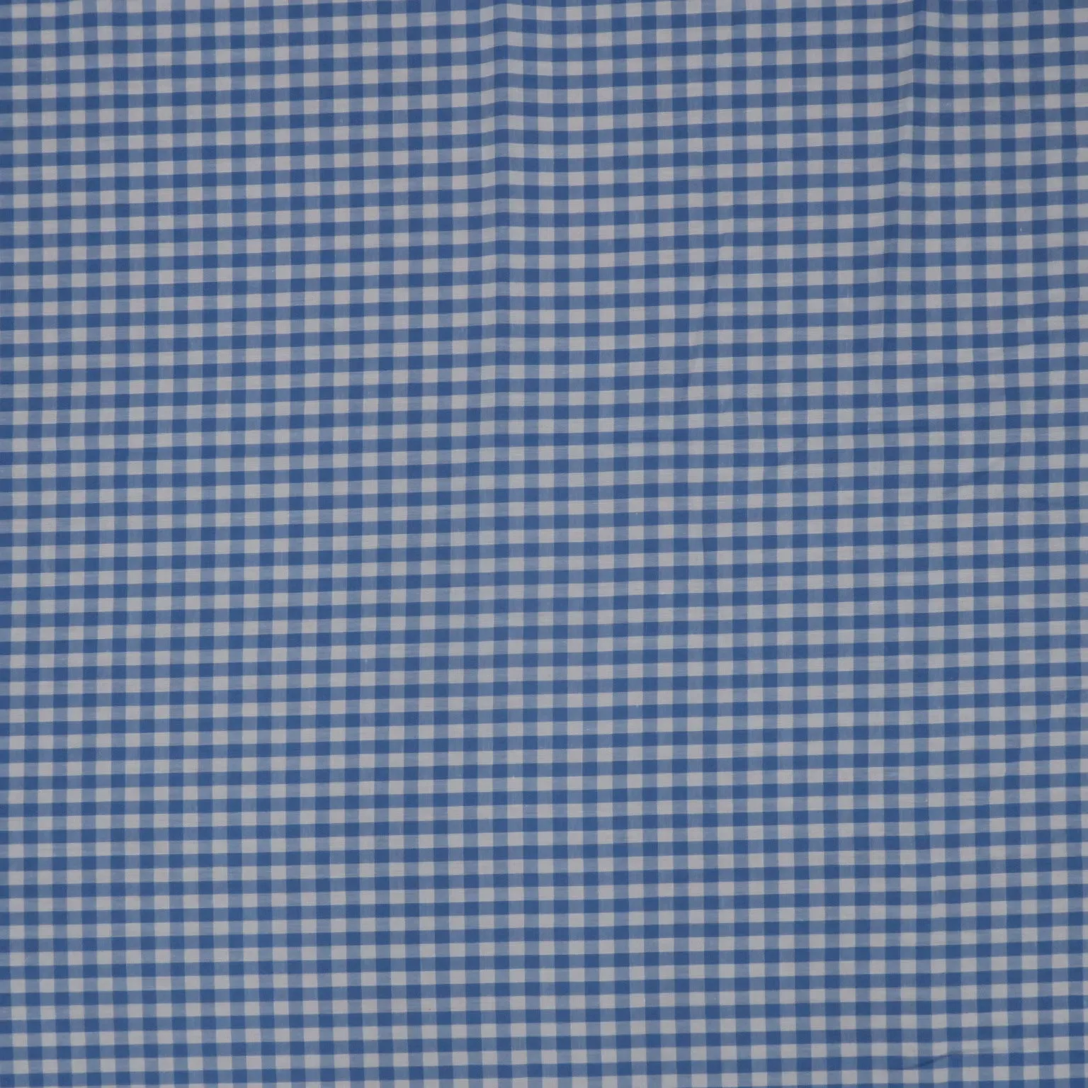 Blue and White Gingham 1/4" Cotton Blended Broadcloth