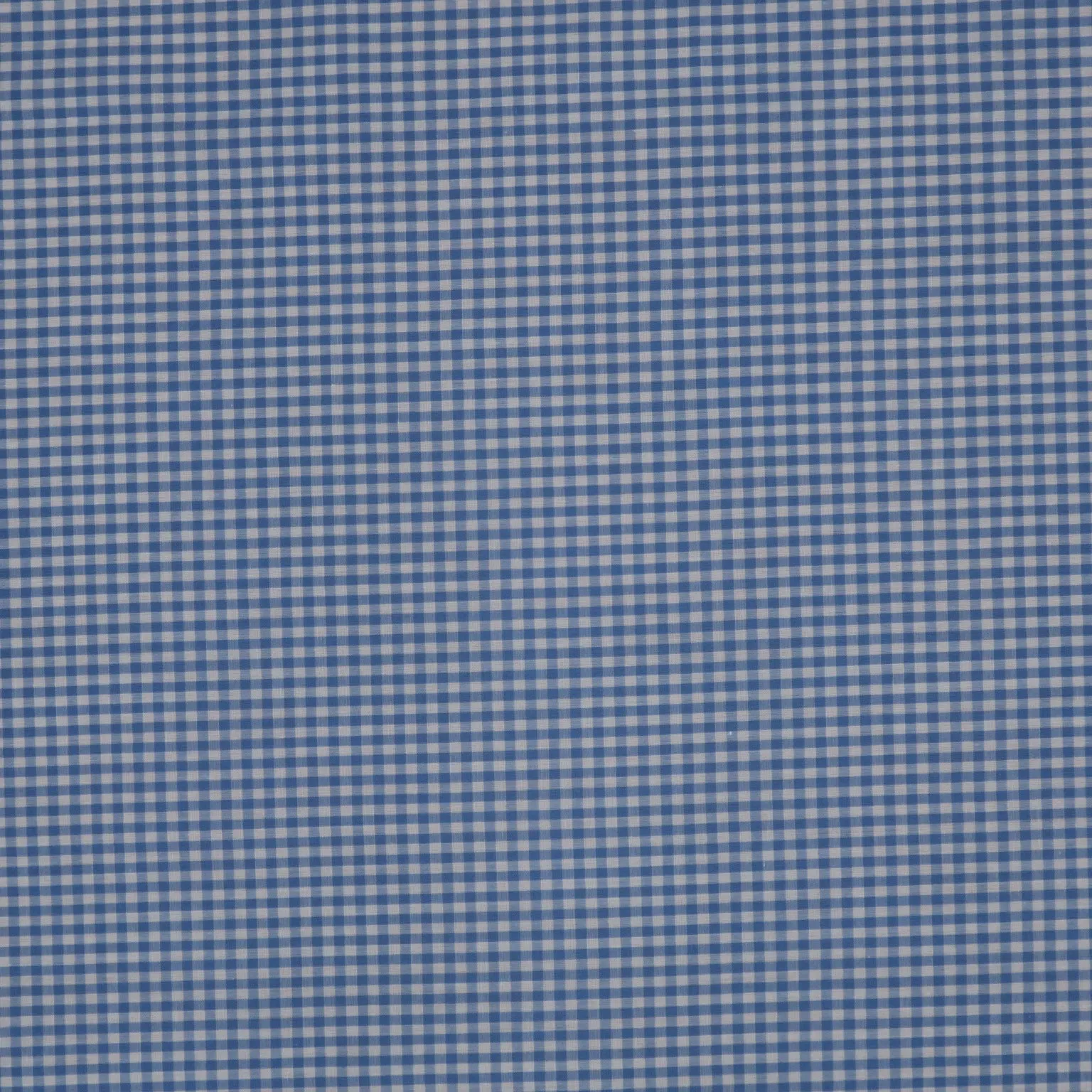 Blue and White Gingham 1/8" Cotton Blended Broadcloth