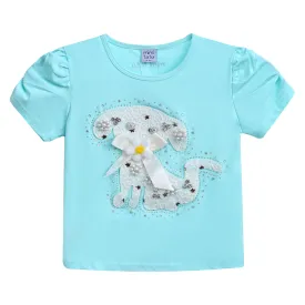 Blue Puppy Applique T-Shirt