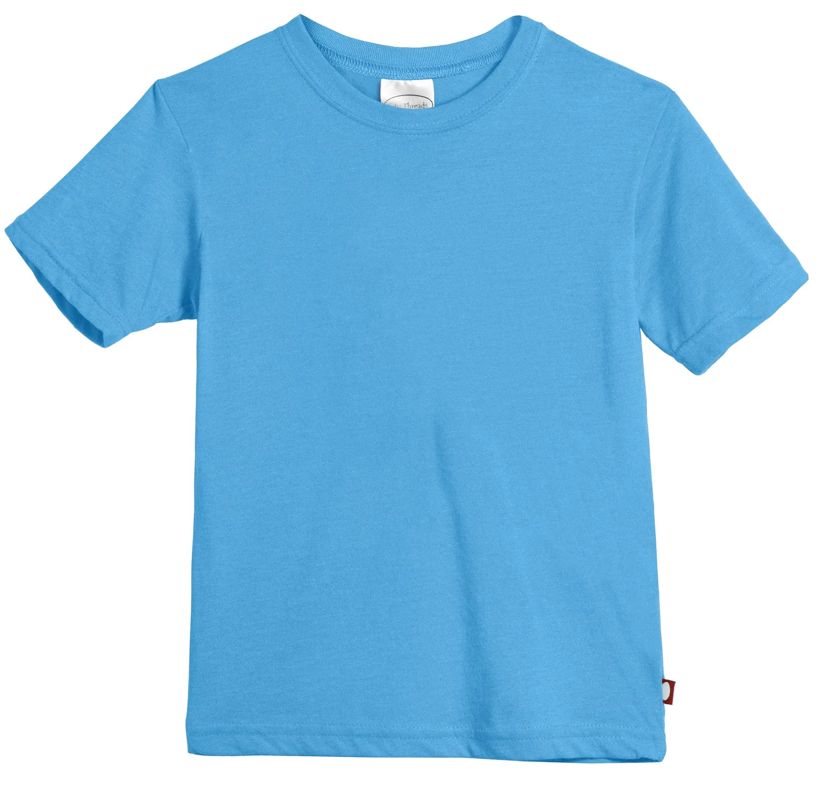 Boys Soft Organic Cotton Jersey Short Sleeve Crew Tee | Sea