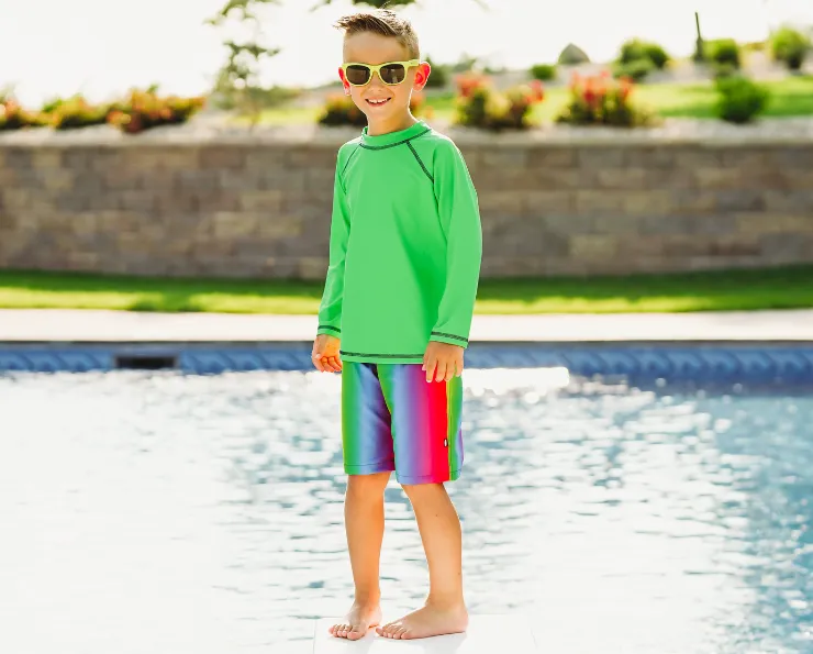 Boys UPF 50  Long Sleeve Rashguard | Orange