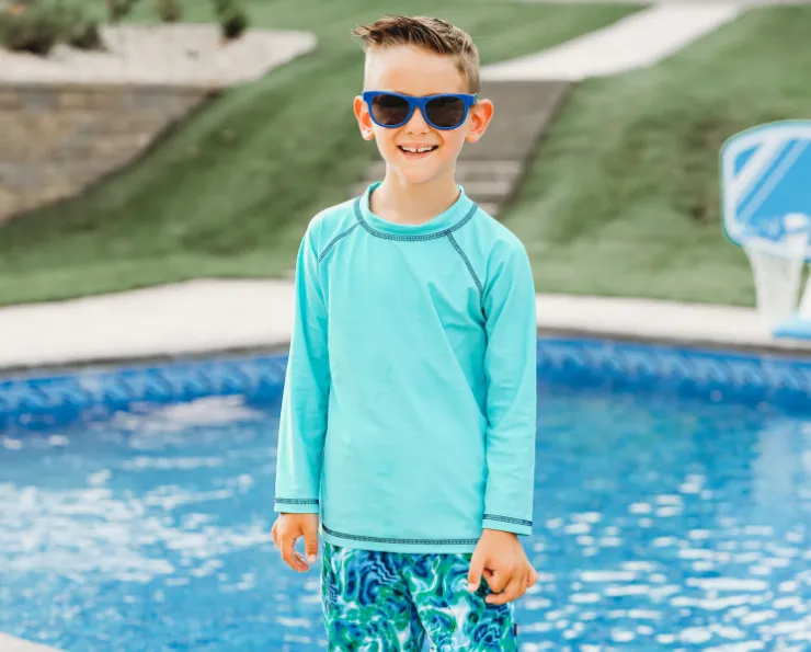 Boys UPF 50  Long Sleeve Rashguard | Orange