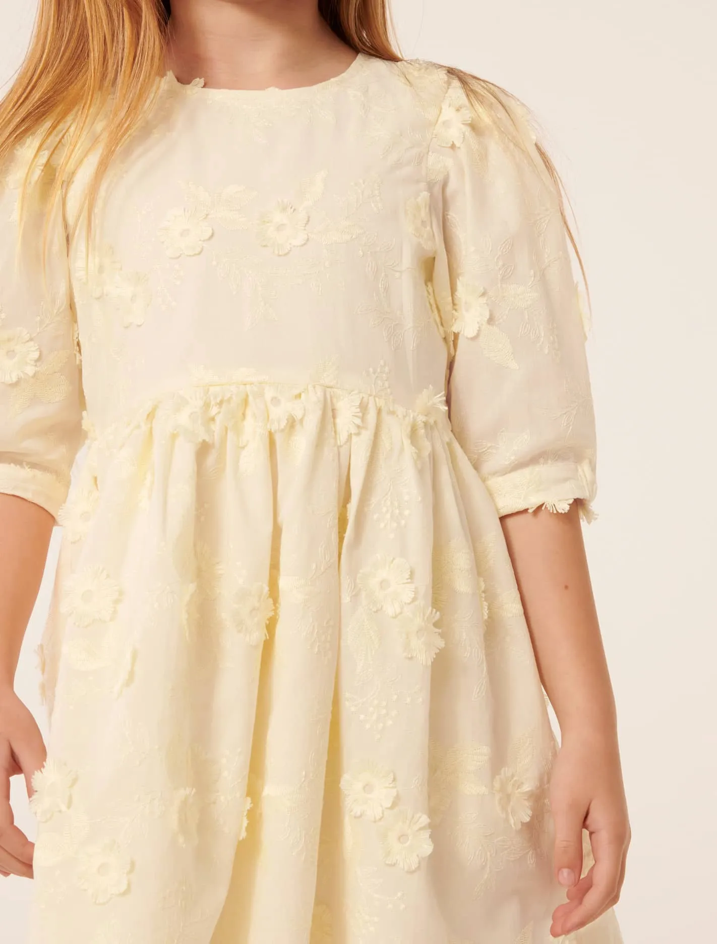 Camille Puff Sleeve Girls Dress