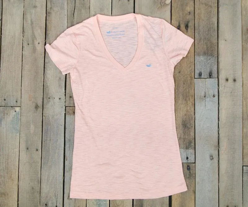 Caroline V-Neck Tee - Slub