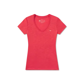 Caroline V-Neck Tee - Slub