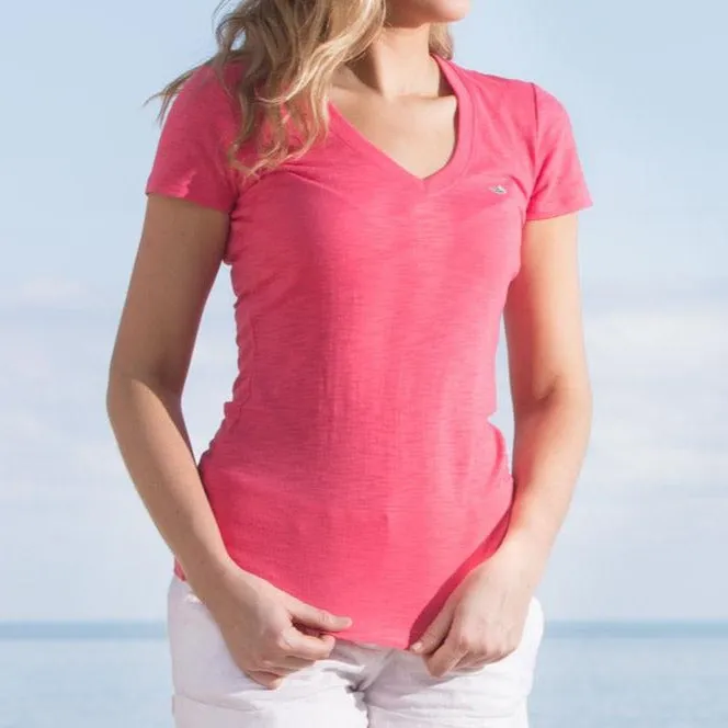 Caroline V-Neck Tee - Slub