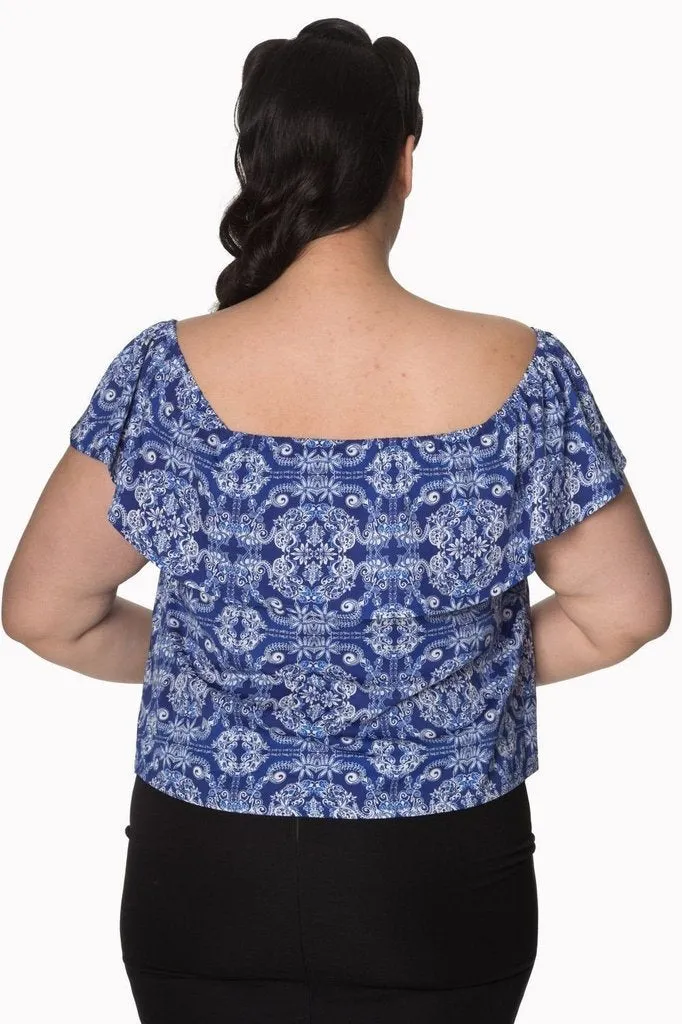 Celestial Off Shoulder Plus Size Top