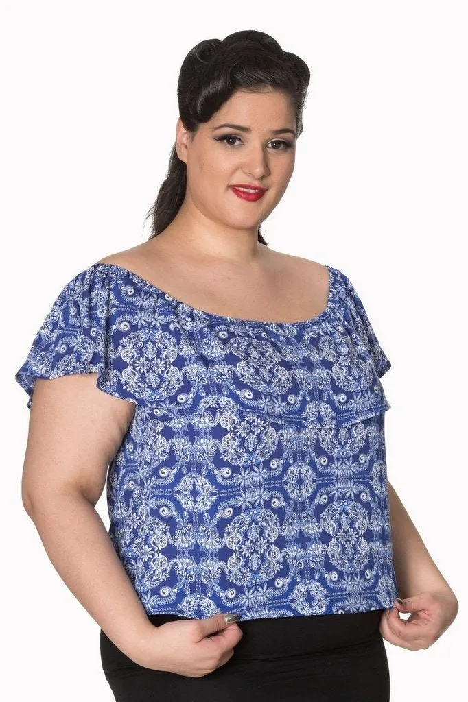 Celestial Off Shoulder Plus Size Top