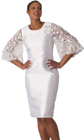 Chancele Church Dress 9721C-White