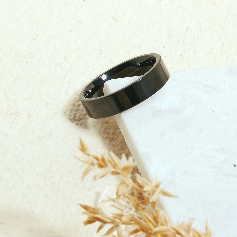 Classic Black Band Men Ring