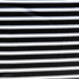 Classy Black and White Stripe Nylon Spandex Swimsuit Fabric