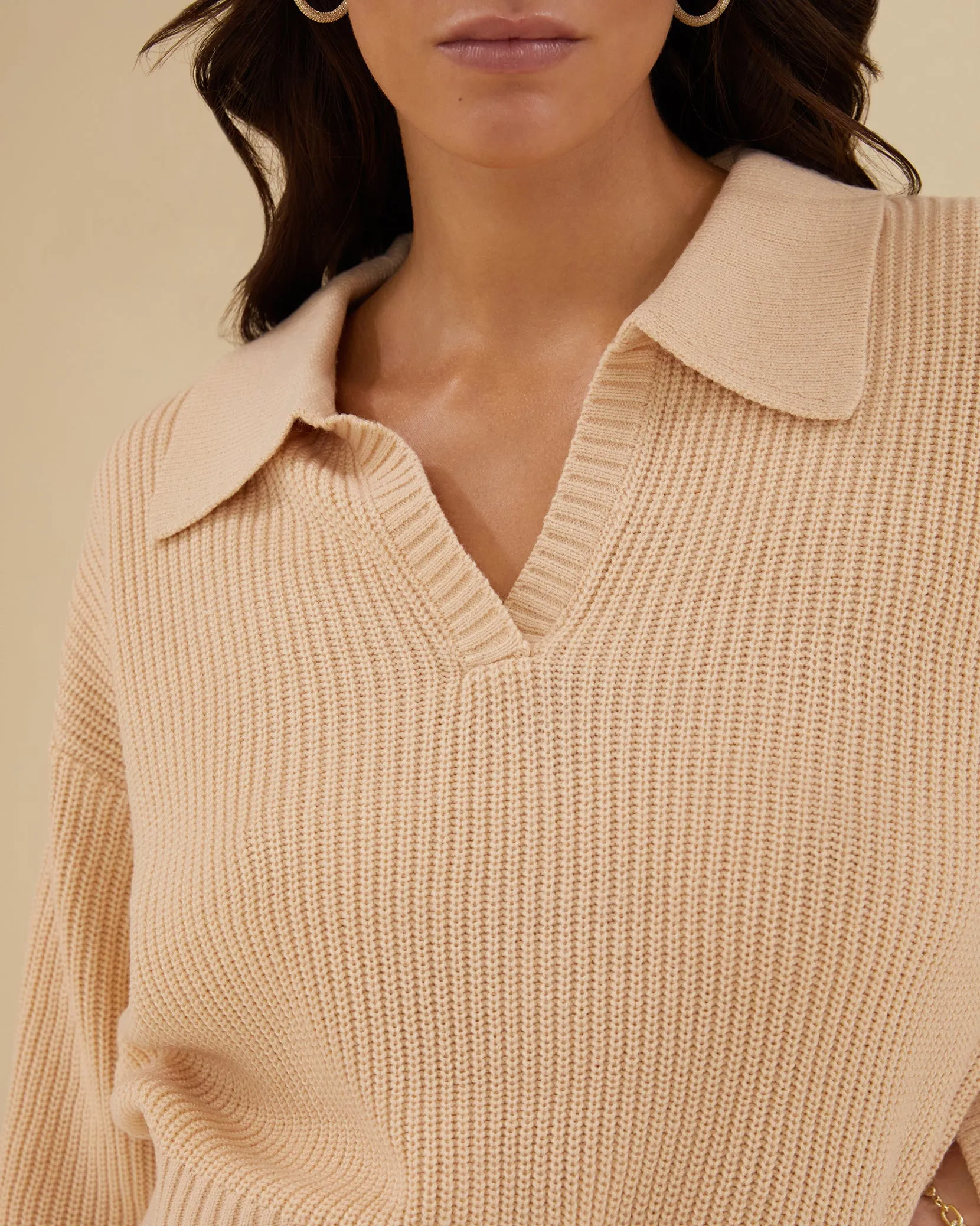 Collar V Neck Sweater
