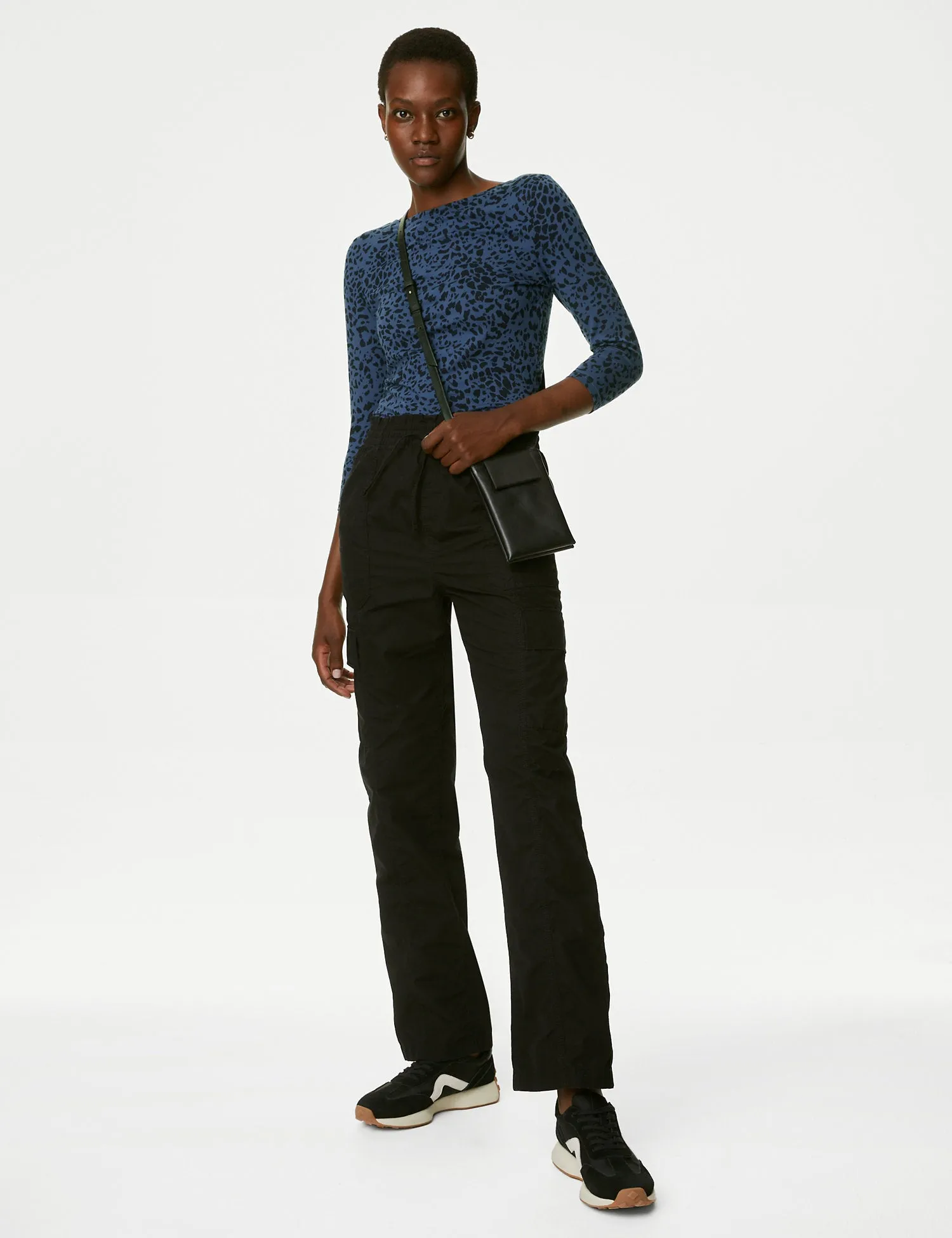 Cotton Rich Printed Slim Fit Top