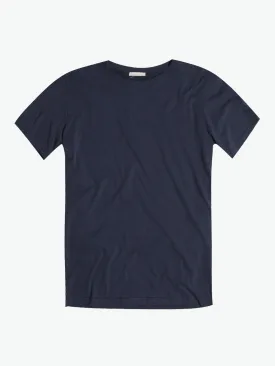 Crew Neck Organic Cotton T-shirt Navy