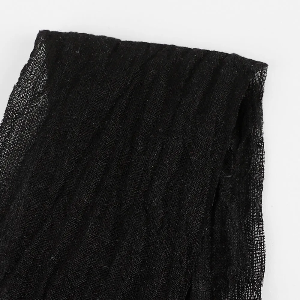 Crinkle Linen - Black (remnant)