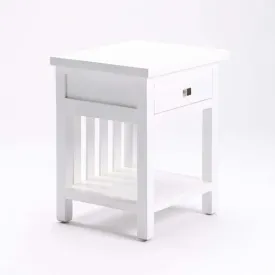 DINA WHITE 1 DRAWER PEDESTAL