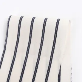 Hairline Pinstripe Cotton Twill - Ink