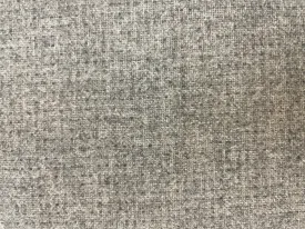 Italian Double Face Melton Wool - Woven Design/Heathered Medium Gray