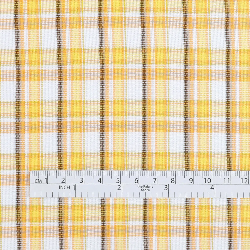 Lightweight Retro Check Cotton - Yellow