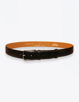 Matte Black Leather Belt