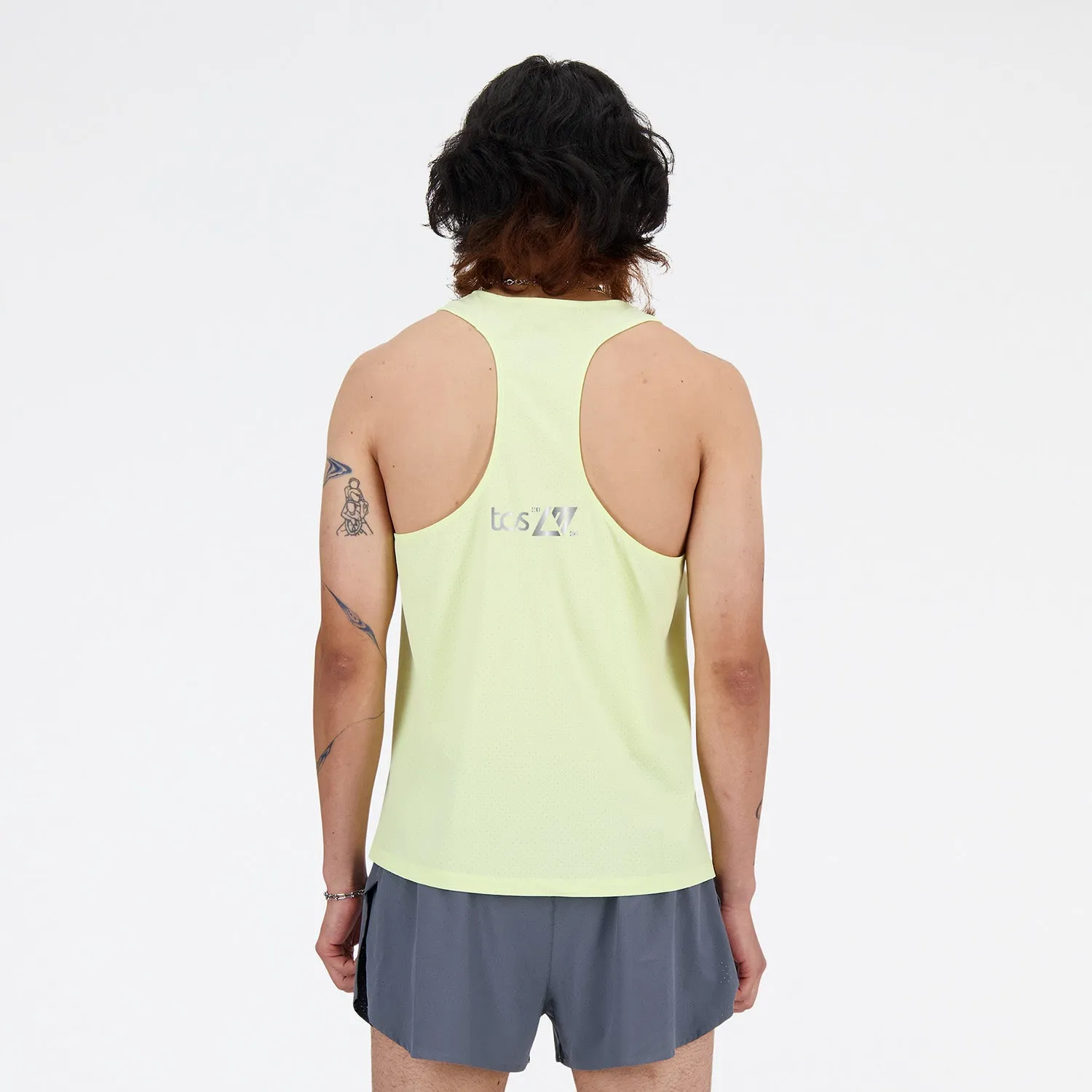 MEN'S ATHLETICS RACING SINGLET - LIMELIGHT