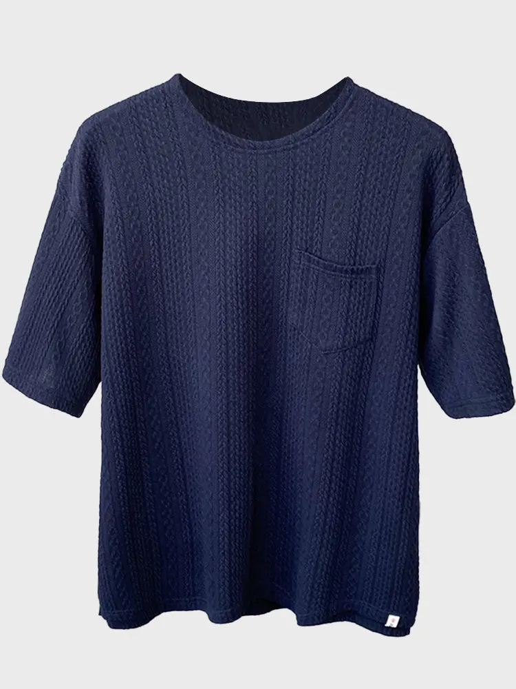 Retro Twist Knit T-shirt