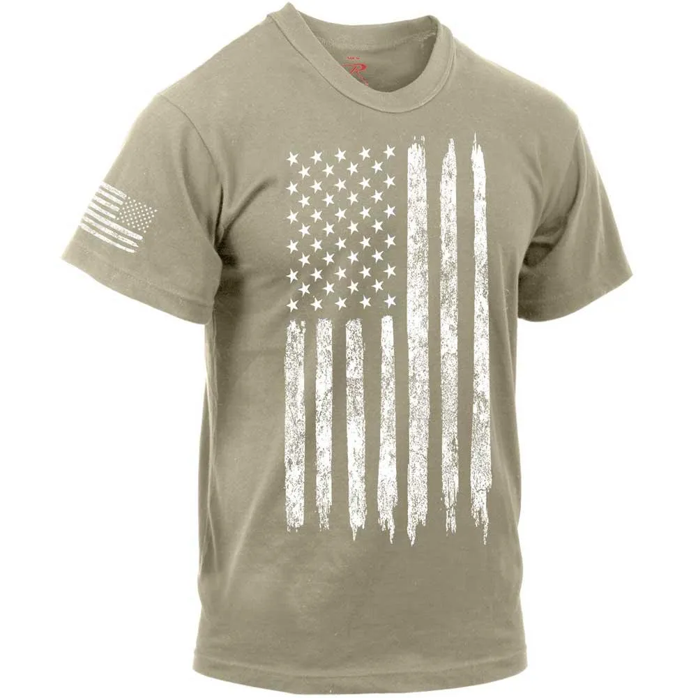 Rothco Mens Distressed US Flag Athletic Fit T-Shirt