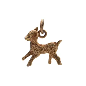 Vintage 14K Yellow Gold baby Goat Charm