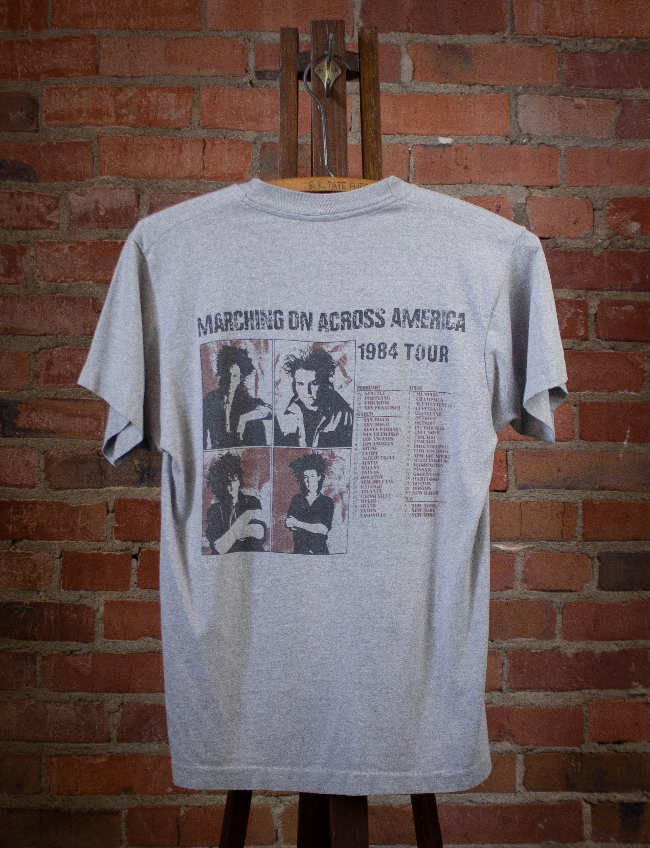 Vintage The Alarm Marching On Across America Concert T Shirt 1984 Gray Small