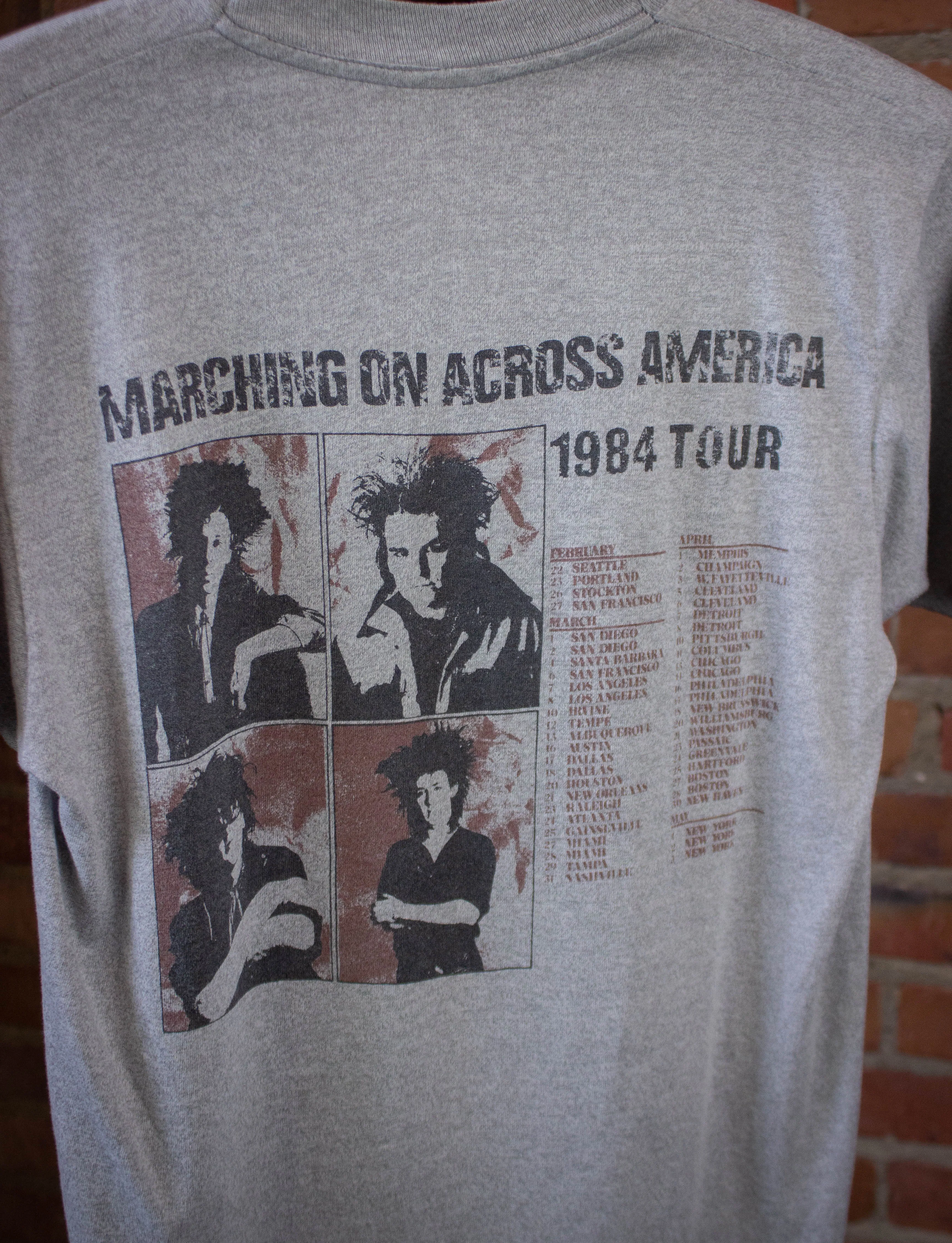 Vintage The Alarm Marching On Across America Concert T Shirt 1984 Gray Small