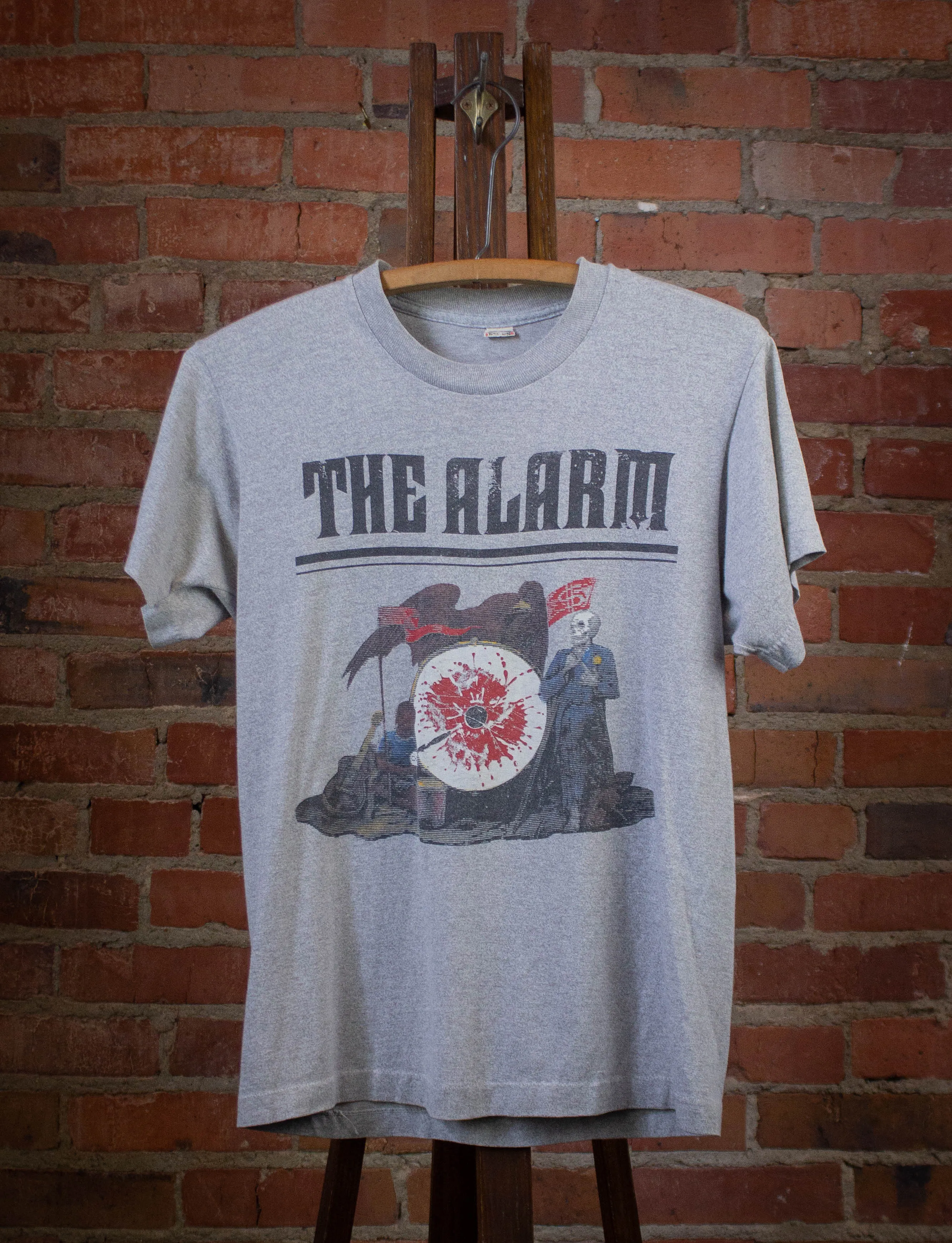 Vintage The Alarm Marching On Across America Concert T Shirt 1984 Gray Small